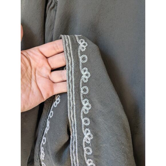 Hot & Delicious Women's Tunic Dress Embroidered Bohemian Green Size Medium - Picture 8 of 8